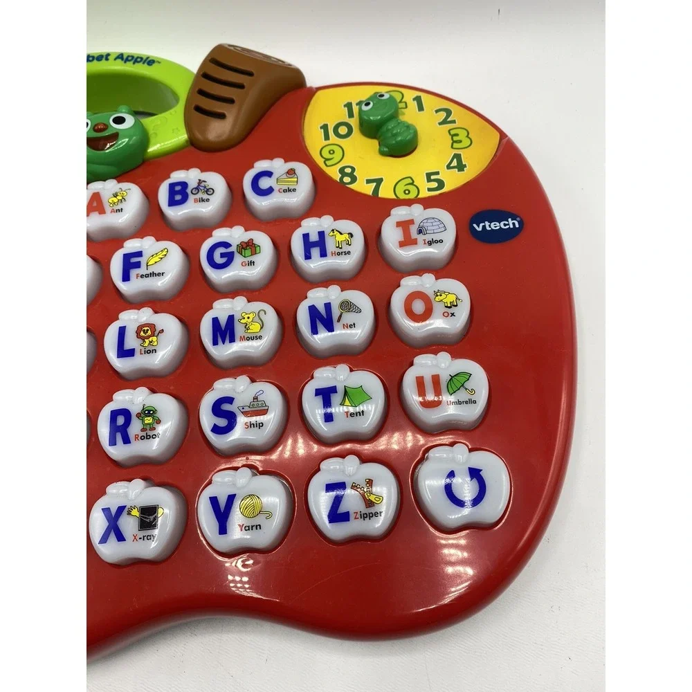 VTECH ALPHABET APPLE‎ Learning Toy ABCs Phonics LIGHTS AND MUSIC! #1390
